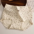 thumbnail image 4 of WEIWEN Seamless Underwear for Women Soft Breathable Bowknot Ribbed High Waist Cotton Crotch Panties Lifting Full Coverage Briefs Women's Underwear #03-Beige, 3XL, 4 of 5