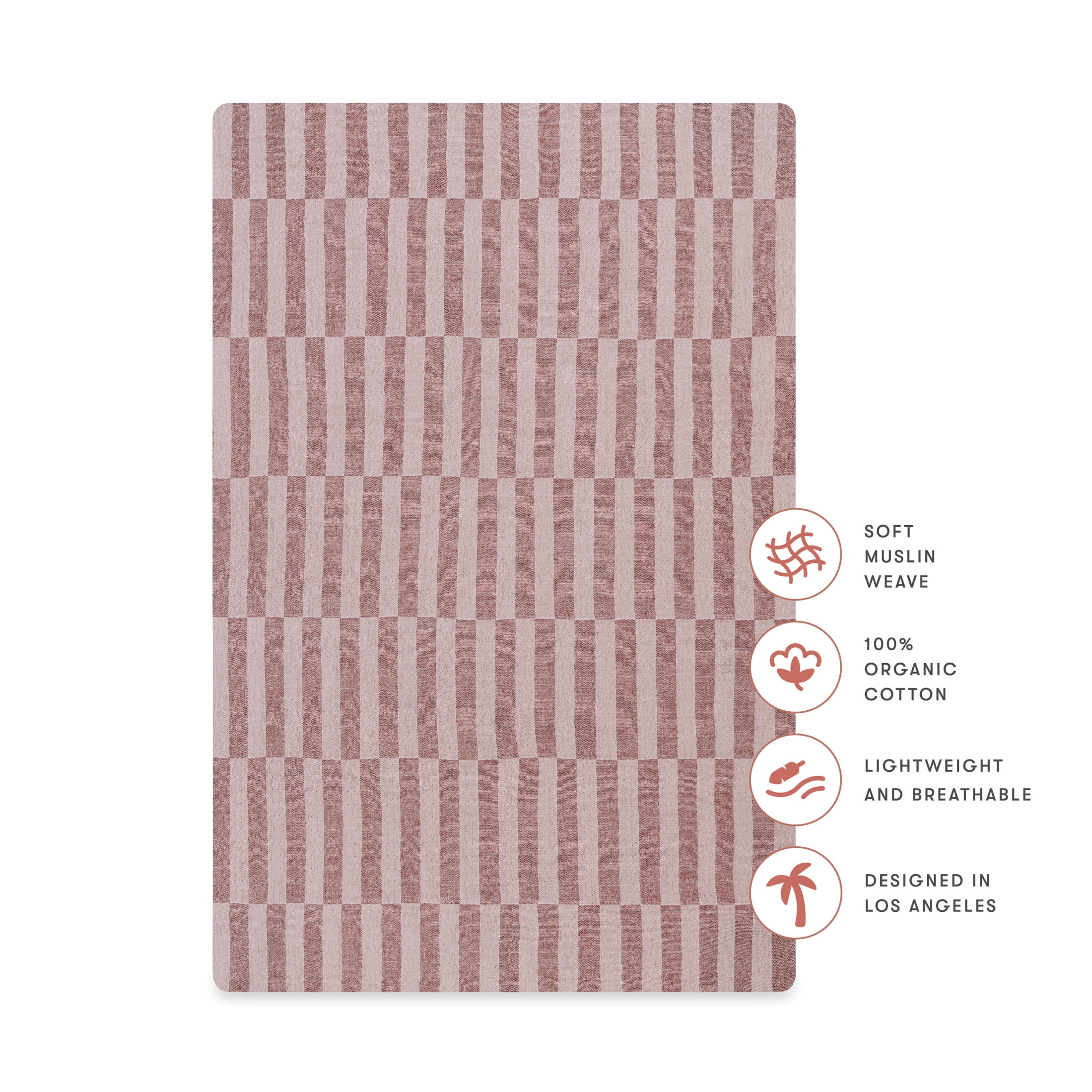 Babyletto Mini Crib Sheet in GOTS Certified Organic Muslin Cotton