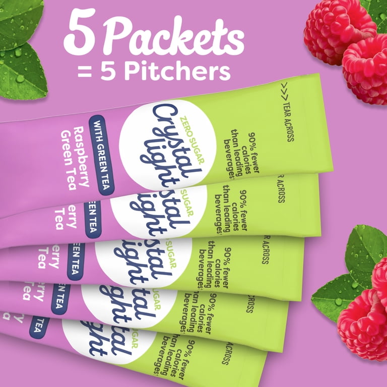 4 pack) Crystal Light Drink Mix, 5 Pitcher Packets, for Flavorful
