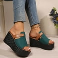 thumbnail image 7 of Censtreet Shoes Women Flip Flops Basic Plain Slippers Slip On Sandals Slides Casual Peep Toe Beach, 7 of 7