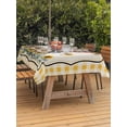 thumbnail image 3 of Outdoor Tablecloth with Umbrella Hole for Patio/Picnic/Party/Camping, Pig Sunflowers Waterproof Table Cloth Rectangle Table Cover Washable, Yellow Floral Farmhouse Checkered Rustic (60"x 84"), 3 of 8