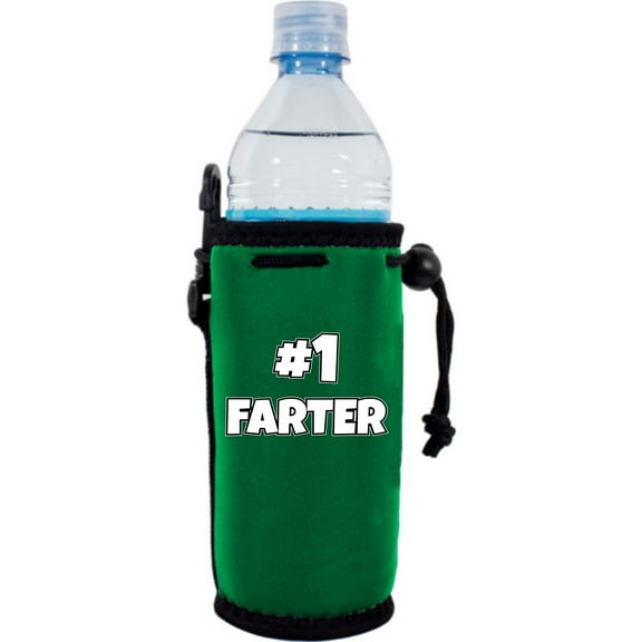 #1 Farter Neoprene Water Bottle Coolie (Dark Green)