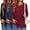 Burgundy-Navy-Black, variant on 3 Pack T Shirts for Women Crew Neck Long Sleeve Womens shirts Casual Loose Fit Fall Tops