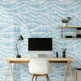 thumbnail image 2 of DAZLUT Modern Peel and Stick Wallpaper Self Adhesive Wallpaper Boho Contact Paper Blue Geometric Wallpaper Removable Decorative Wallpaper for Bedroom Bathroom Cabinets Decor Vinyl,17.3" x 590", 2 of 8