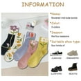 thumbnail image 5 of 4/5 Pack Cute Womens Floral Socks, Cotton Vintage Embroidered Casual Crew Socks, 5 of 7