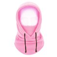 thumbnail image 3 of Pasamontañas Forro Polar Al Viento Máscara Invierno Calentador Cuello para Mujeres Y Hombres (rosa) Rojo, 3 of 8