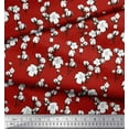 thumbnail image 2 of Soimoi Polyester Crepe Fabric Cotton Ball Floral Printed Fabric 1 Yard 52 Inch Wide, 2 of 3
