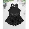 thumbnail image 4 of DPOIS Kids Sequin Leotard Dress Jumpsuit Jazz Dance Costume for Girls Black 14, 4 of 7