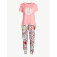 thumbnail image 3 of Joyspun Women’s Short Sleeve T-Shirt and Joggers Pajama Set, 2-Piece, Sizes S to 3X, 3 of 4