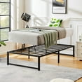 thumbnail image 3 of VECELO 14.2 Inch Twin Metal Platform Bed Frame, Heavy Duty Metal Bed with Under-bed Storage, No Box Spring Needed, Black, 3 of 7