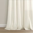 thumbnail image 4 of Lush Decor Boho Faux Linen Tassel Color Block Window Curtain Panel Blue/Off White 42X84 Set, 4 of 9