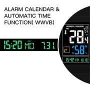 Newentor Home Weather Station, Indoor Outdoor Thermometer with 1 Outdoor Sensor, Black