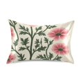 thumbnail image 7 of Yayeee Pillowcase Standard Size Set of 2 Satin Wrinkle Resistant Pillow Case, Light Pink Flowers, 7 of 7