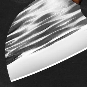 8-Piece Hammered Chef Knife Set with Nylon Bag – Full Tang Wood Handle for Meat Cutting & Butchery