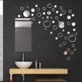 thumbnail image 2 of Bubbles Wall Decals 3D Silver Mirror Wall Stickers Set Removable Acrylic Smiling Face Wall Decals Plastic & Murals, 2 of 4