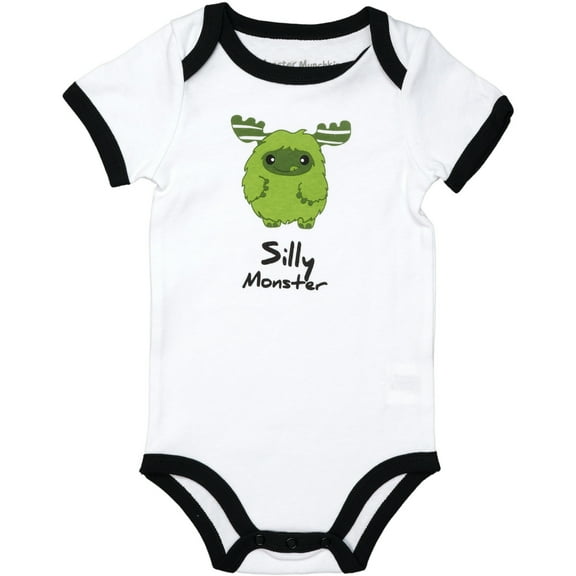 Green Silly Monster - 6-12 Months Bodysuit