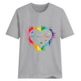 thumbnail image 4 of EQWLJWE Heart Shirts Tops Womens Valentine's Day T Shirt Short Sleeve Mother's Day Graphic Print Tee, 4 of 4