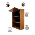 thumbnail image 5 of Librero Modular con Puerta, Estante Organizador Multifuncional, Mueble Minimalista con Almacenamiento Oculto para Sala, Oficina y Recámara., 5 of 5