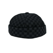 WITHMOONS Watch Cap Beanie Plaid Docker Brimless Harbour Hat YT51432 (Charcoal)