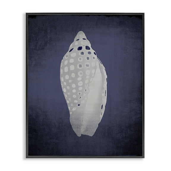 Stupell Industries Junonia on Indigo Nautical & Beach Painting Black Framed Art Print Wall Art, 11 x 14