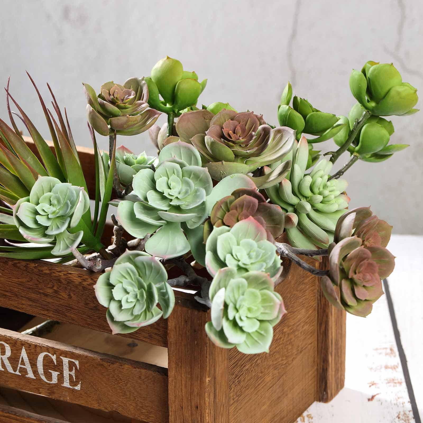 Set of 3 18&quot; Assorted Artificial Succulent Plants