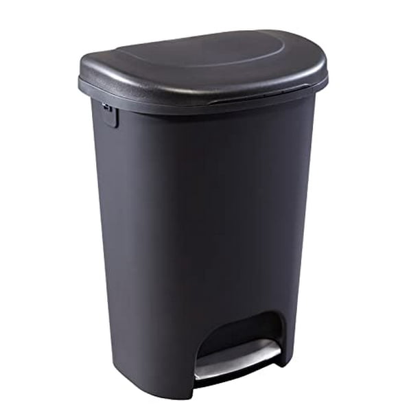Rubbermaid Classic 13 Gal StepOn Trash Can with Lid and Stainless