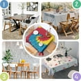 thumbnail image 4 of Colorful Tie Dye Pattern Square Tablecloth,Waterproof Square Table Cover,Wipeable Spillproof Washable Table Cover for Home Kitchen Party Decor 60"x60"(152x152cm), 4 of 6