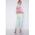 thumbnail image 4 of Pastel Chic Solid Ankle Wide Leg Adjustable Snap Waist Pants, 4 of 5