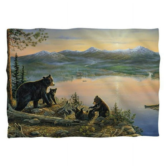 Trevco WW377-PLO1-20x28 20 x 28 in. Wild Wings & Serenity At Twilight 2 100 Percent Pillow Case, White