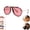 #C, variant on Oversized Aviator Sunglasses for Women tortoise shell glasses 2026 NEW Retro 70s Sunnies Tangle Free Gold Big