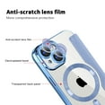 thumbnail image 5 of Cutyskin for iPhone 14 Plus Flip Wallet Case, Built-in Camera Lens Protector [Compatible with MagSafe] Plating Transparent Business PU Leather RFID Blocking Credit Card Slots Phone Case,Blue, 5 of 7