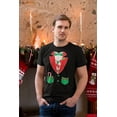 thumbnail image 2 of Old Glory Mens Christmas Tuxedo Costume Short Sleeve T Shirt, 2 of 6