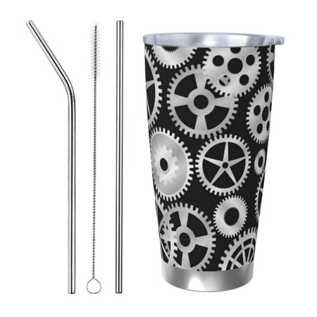 

Coaee Metallic Gears for 20oz Insulated Kettle Water Bottle For Running Hiking Cycling Climbing Men S Woman Insulated Water Bottle-Straw Three-piece Set