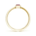 thumbnail image 2 of ANGARA Natural Emerald-Cut Ruby Criss Cross Solitaire Engagement Ring in 14K Yellow Gold for Women (Size-6x4mm) | July Birthstone, Birthday, Anniversary, Jewelry Gift for Women | Natural Ruby Ring, 2 of 11