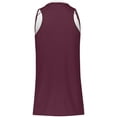 thumbnail image 2 of Holloway Sportswear L Womens Dual-Side Single Ply Basketball Jersey Maroon/White 224378, 2 of 5
