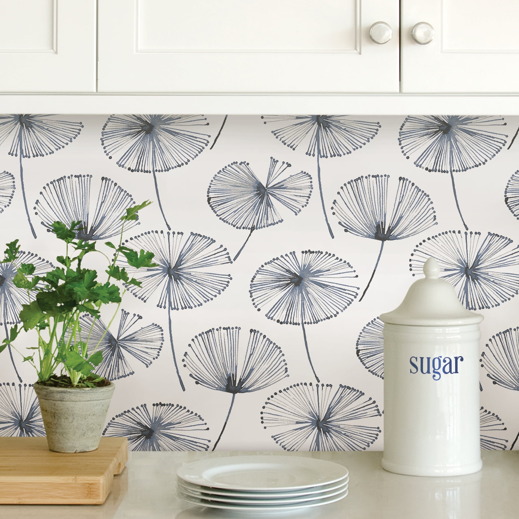 NuWallpaper Aya Vinyl Peel And Stick Wallpaper, 216-in by 20.5-in, 30.75 Sq. ft. 1 count