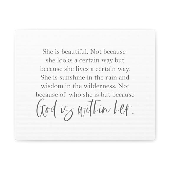 Scripture Walls Psalm 46:5 God Is Within Her Texts Christian Wall Art Bible Verse Print Ready to Hang Unframed