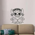 thumbnail image 2 of Ohana Stitch Floral Lilo and Stitch Disney Cartoon Wall Sticker Art Decal for Boys Girls Room Bedroom Kindergarten Nursery House Fun Home Decors Stickers Wall Art Vinyl Decoration Size (20x18 inch), 2 of 3