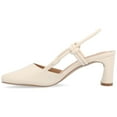thumbnail image 3 of Journee Womens Margeene Sling Back Covered Block Heel Pumps, 3 of 10