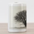 thumbnail image 3 of Black and White Ceramic Toothbrush Holder, Lonely Tree in Field with Many Leafless Branches Countryside Vintage, Versatile Countertop for Bathroom, 4.5" X 2.7", Ivory Dark Grey, by Ambesonne, 3 of 4