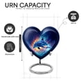 thumbnail image 2 of Yatskia Dolphin Decorative Small Funeral Urns for Human Ashes Adult Men and Women, Large Memorial Urn for Ashes Adult, (Heart 8 Inch and 3 Inch), 2 of 8