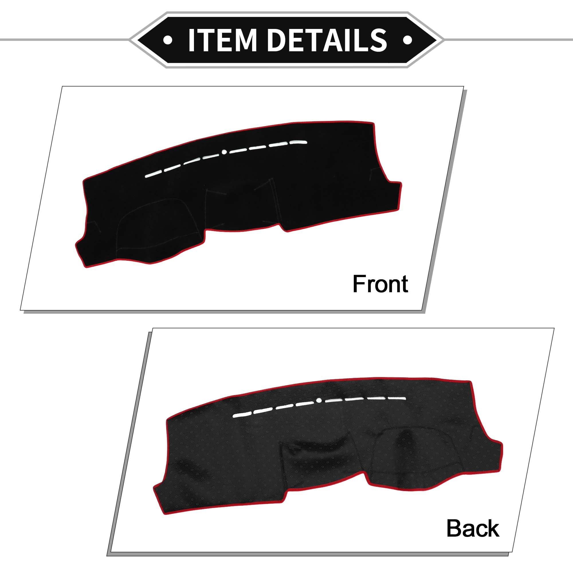 Unique Bargains Dash Cover for Hyundai Tucson 2005-2009 Non-Slip Polyester Mat Black