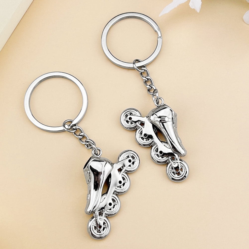 11pcs Roller Skating Keychain Key Ring Backpack Charm Bag Keychain Skating Lover Gift