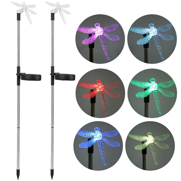 Luz de jardín, 2 piezas/juego de luz solar única para decoración de jardín, luz de césped probada y confiable