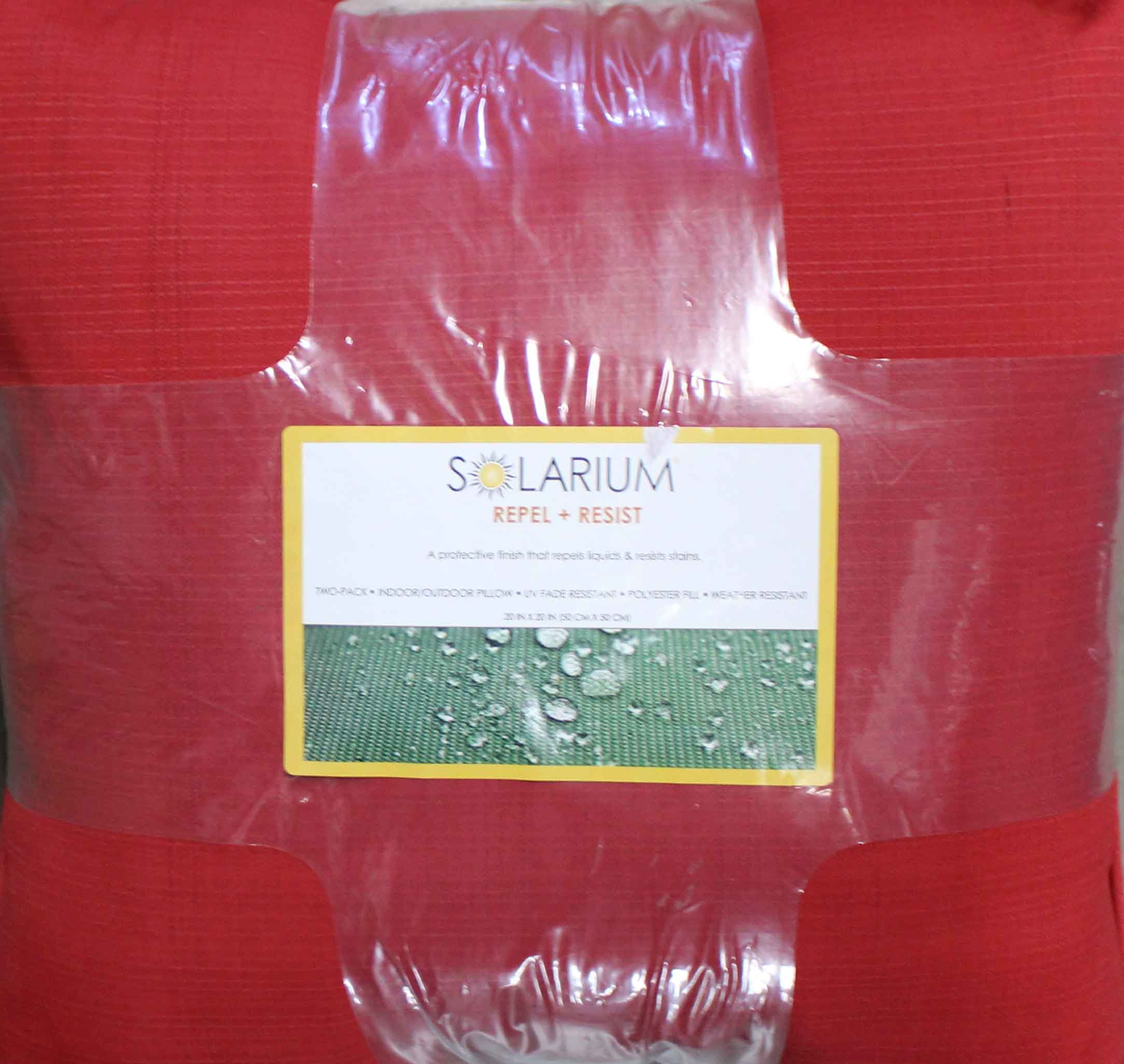 Solarium Repel + Resist Indoor/Outdoor Pillow TwoPack Red (Forsyth