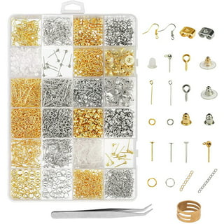 925 Sterling Silver Earring Hooks 150 PCS/75 Pairs,Ear Wires Fish Hooks,500pcs  Hypoallergenic Earring Making kit with Jump Rings and Clear Silicone Earring  Backs Stoppers (Silver) 