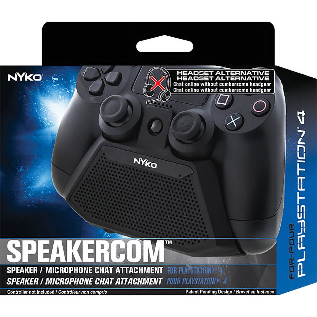 Nyko SpeakerCom Speaker Microphone for PlayStation 4 Controller not included Black
