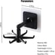 thumbnail image 4 of Colgador de utensilios giratorio plegable, estante para colgar en la ducha de la cocina de 360 ​​°, soporte ajustable para toallas de baño, organizador abatible vertical/para el hogar, negro, 4 of 5