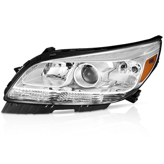 WEELMOTO for 2013-2015 Chevy Malibu Headlights Headlamp Replacement for 13-15 Chevy Malibu with Chrome Housing Amber Reflector Right Side