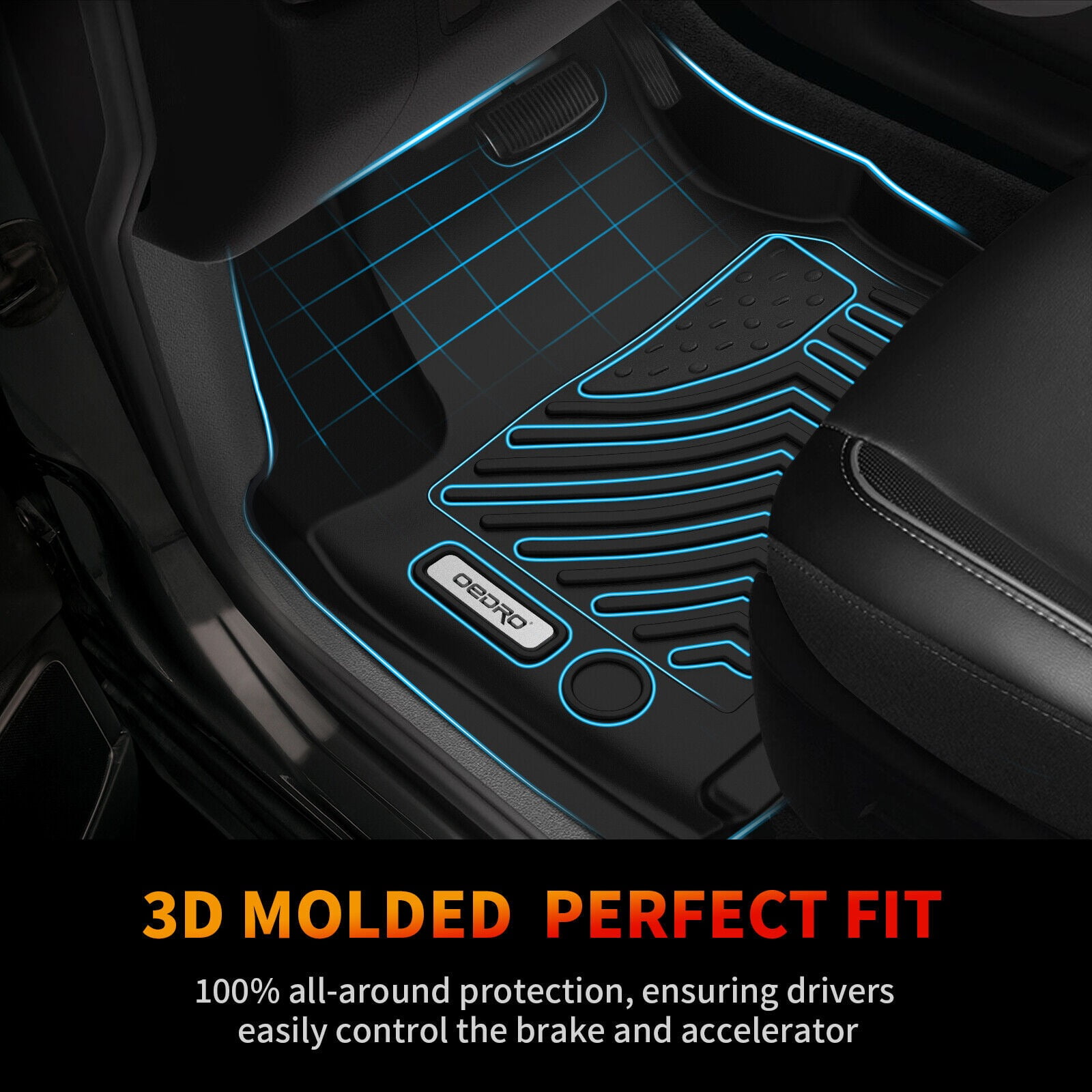 RVNI Floor Mats for 2017-2021 Chrysler Pacifica All-Weather Guard Includes Set Liner (No Hybrid Models)